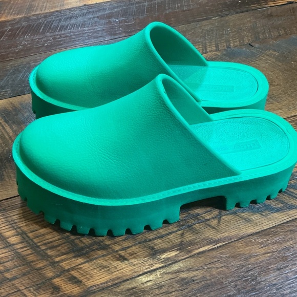 Jeffrey Campbell Clogge Green Platform Clogs Women’s Size 10 | Sold Out Online - Picture 4 of 12